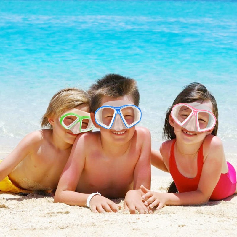 Supertrip Kids Swim Goggles with Nose Cover for Ages 6-14, Tempered Glass Fabric Strap Swimming Snorkel Mask for Pool Beach - Image 5